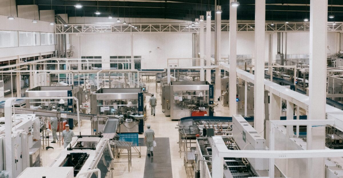 a factory filled with lots of machines and equipment