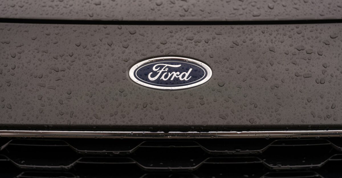 A close up of the front grille of a ford vehicle
