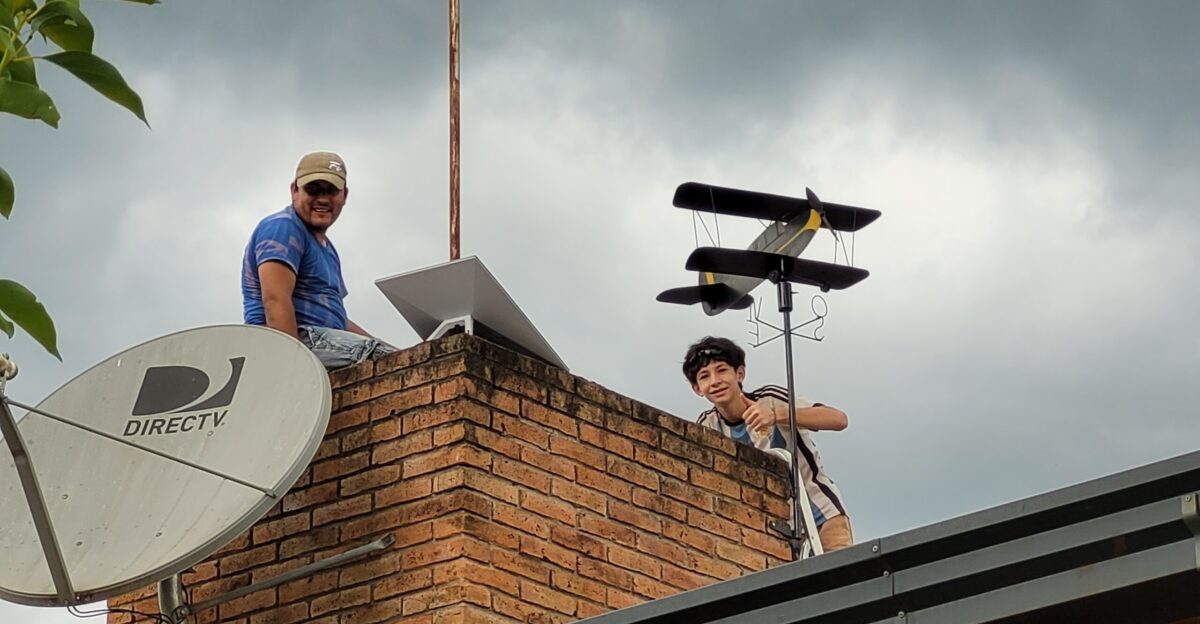 Starlink user terminal in Capiov Misiones Argentina