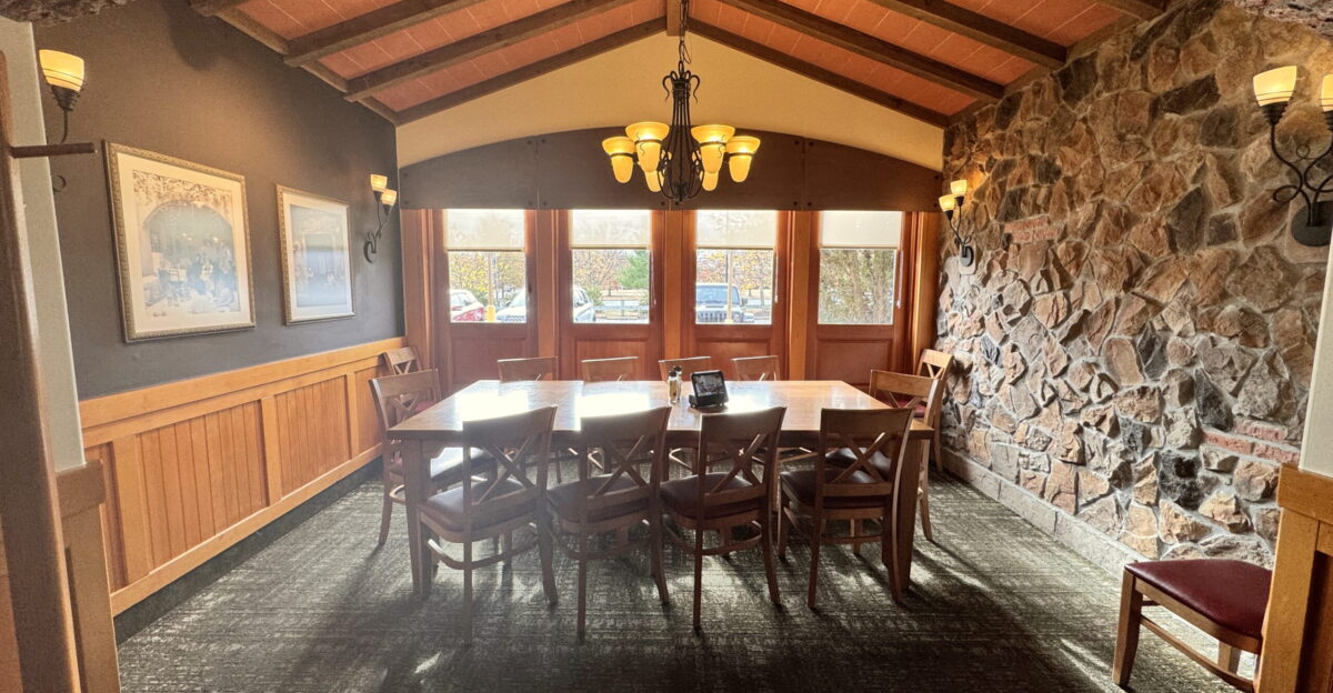 The interior of an Olive Garden restaurant California Maryland