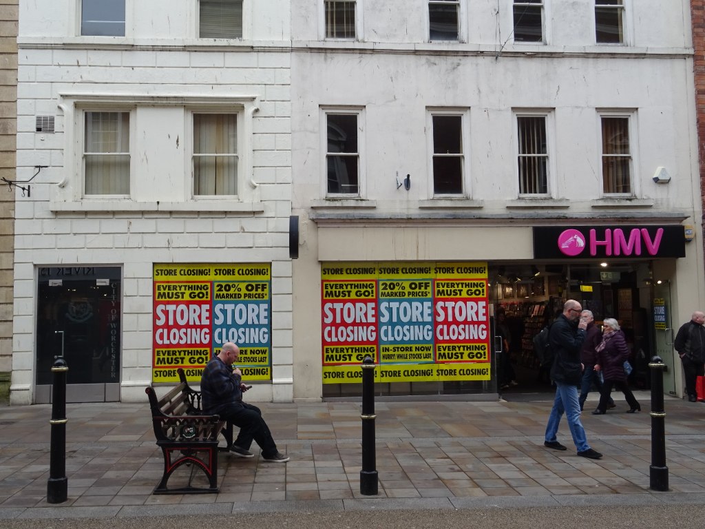 A HMV store closure