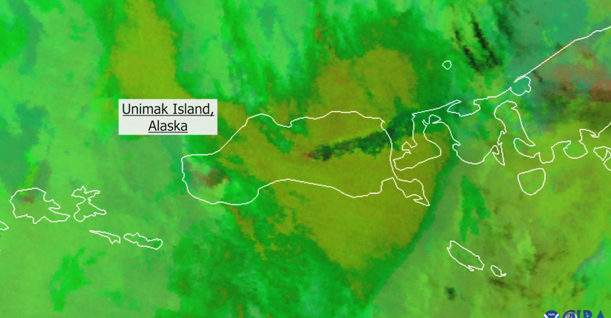 A seismic tremor caused Mount Shishaldin to send an ash cloud tens of thousands of feet into the sky