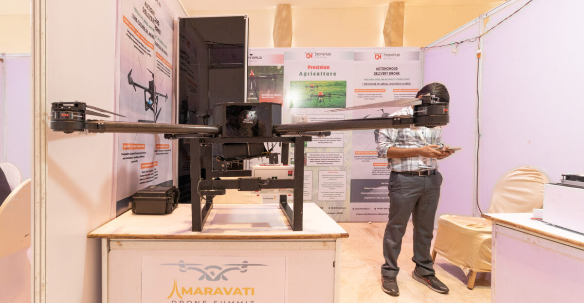 UAVs displayed at Amaravati Drone Summit