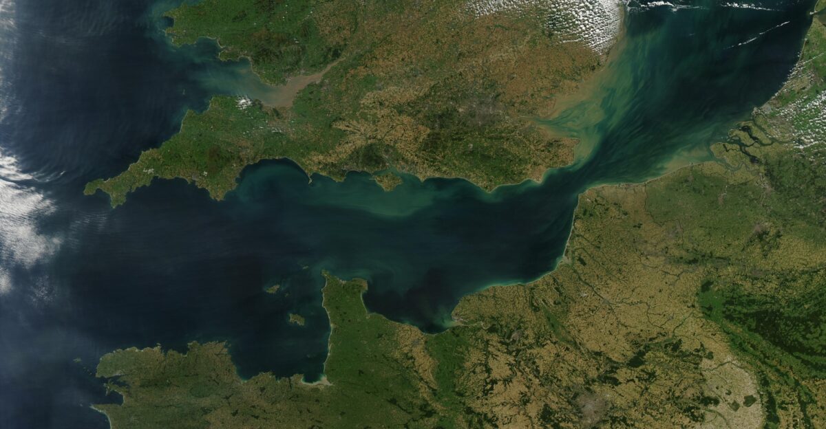 Satellite image of the English Channel