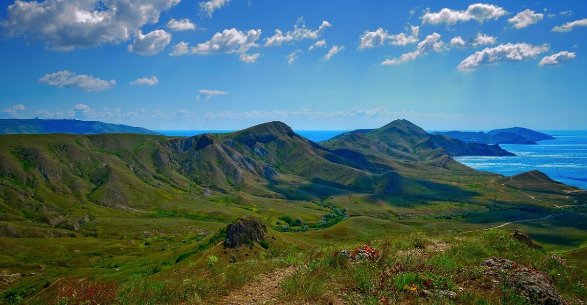 crimea cocktebel sea landscape nature mountains