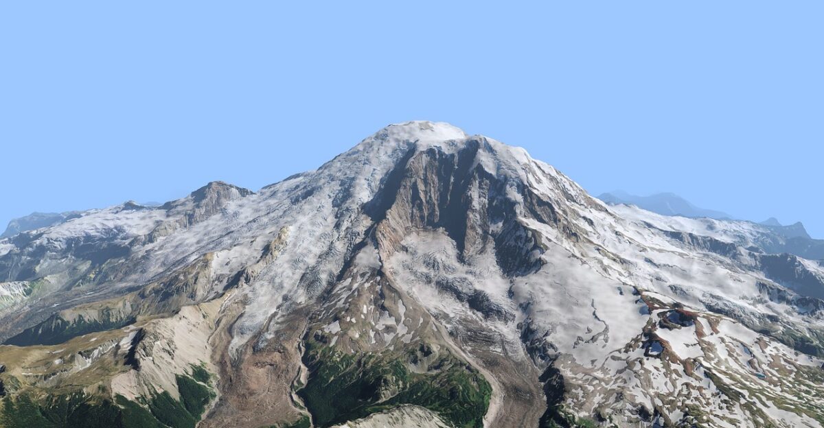 mount rainier park national landscape peak washington mountain earth earthquake seismic scenic usa volcano forest trees snow outdoors countryside valley wilderness nature eruption blue earth