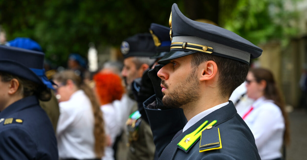 Italian civilian and military authorities come together to celebrate the Italian Republic Day in Pordenone Italy June 2 2025 The 31st Fighter Wing participated in the day s festivities celebrating the bonds of friendship and mutual defense U S Air Force photo by Staff Sgt Noah Sudolcan