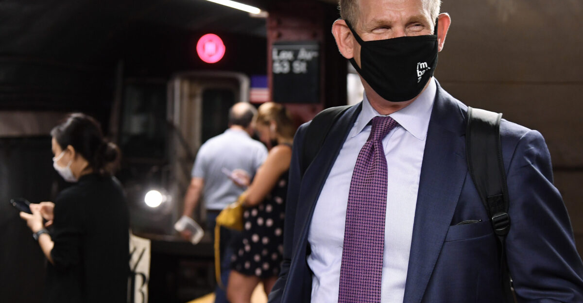 Acting MTA Chair and CEO Janno Lieber visits field locations on Mon August 2 2021 Lexington Av 53 St Marc A Hermann MTA