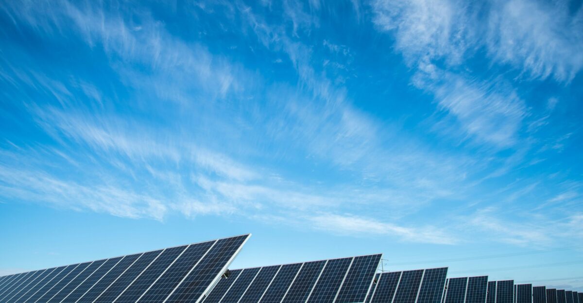 solar panel under blue sky