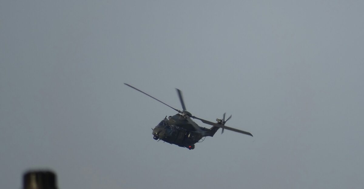 gray helicopter