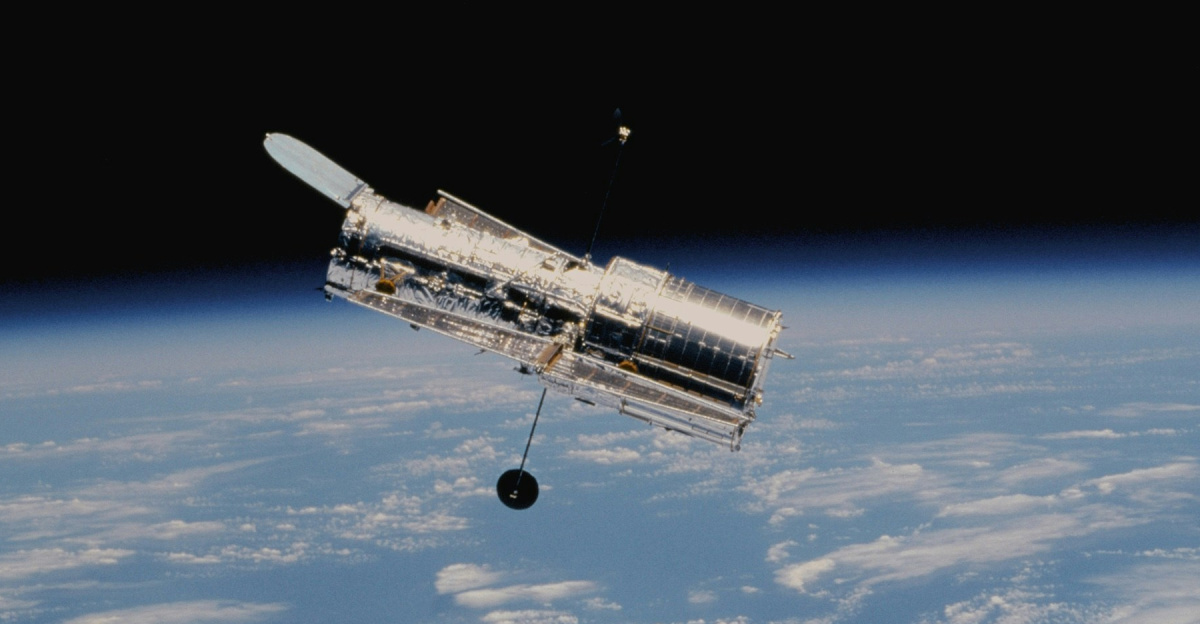 Hubble Space Telescope above earth's atmosphere