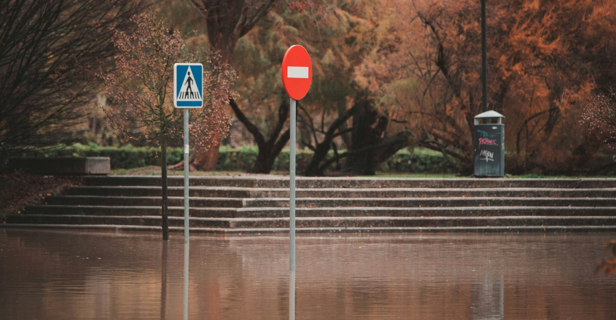 a red stop sign sitting on the side of a road