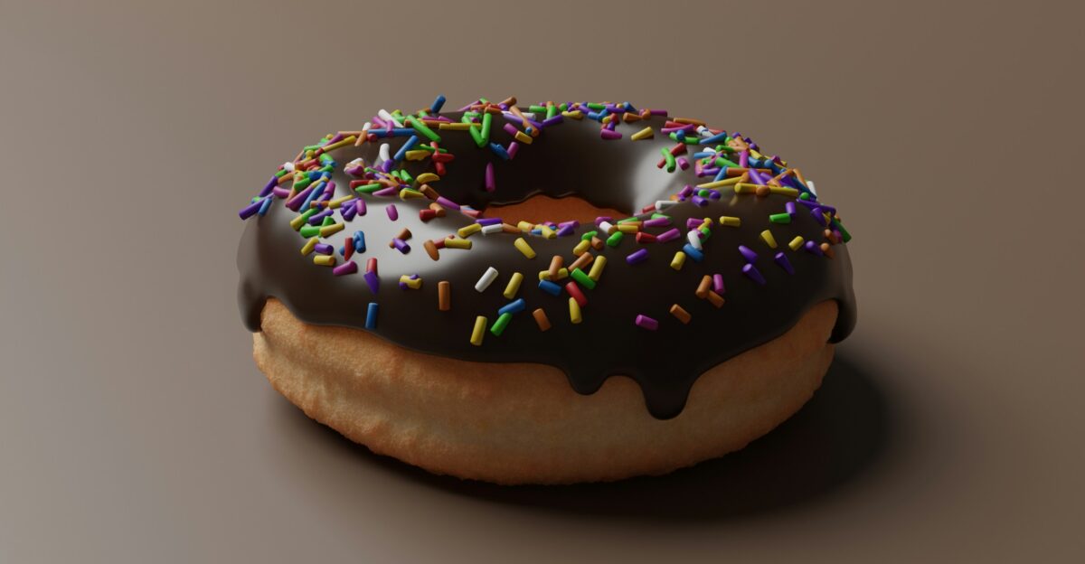 a donut with sprinkles and sprinkles