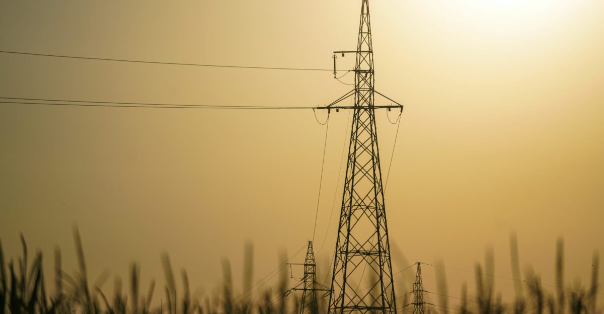 a power line tower