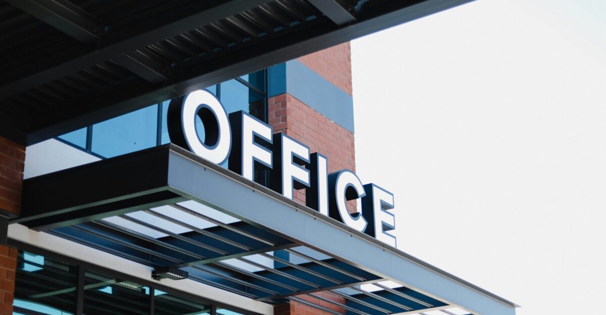 a sign on a building