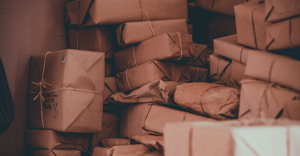 A pile of brown paper packages