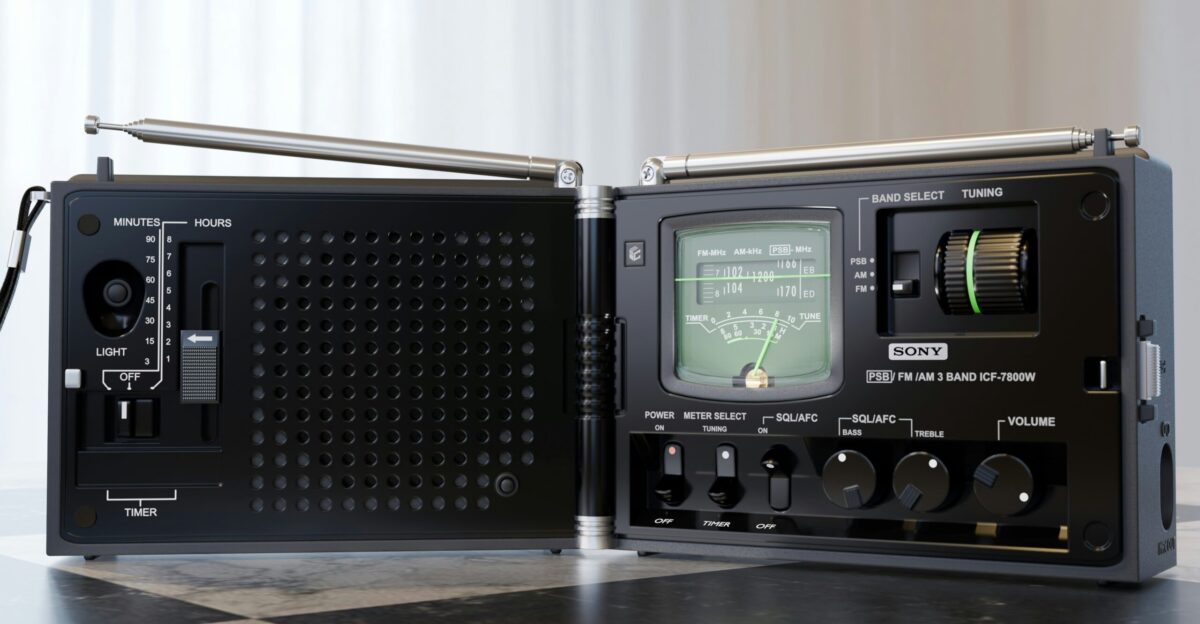 Vintage portable radio and television combo