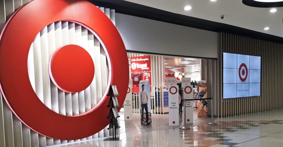 Entrance to the Target Australia department store located in City Centre Plaza in the regional Australian city of Rockhampton Queensland