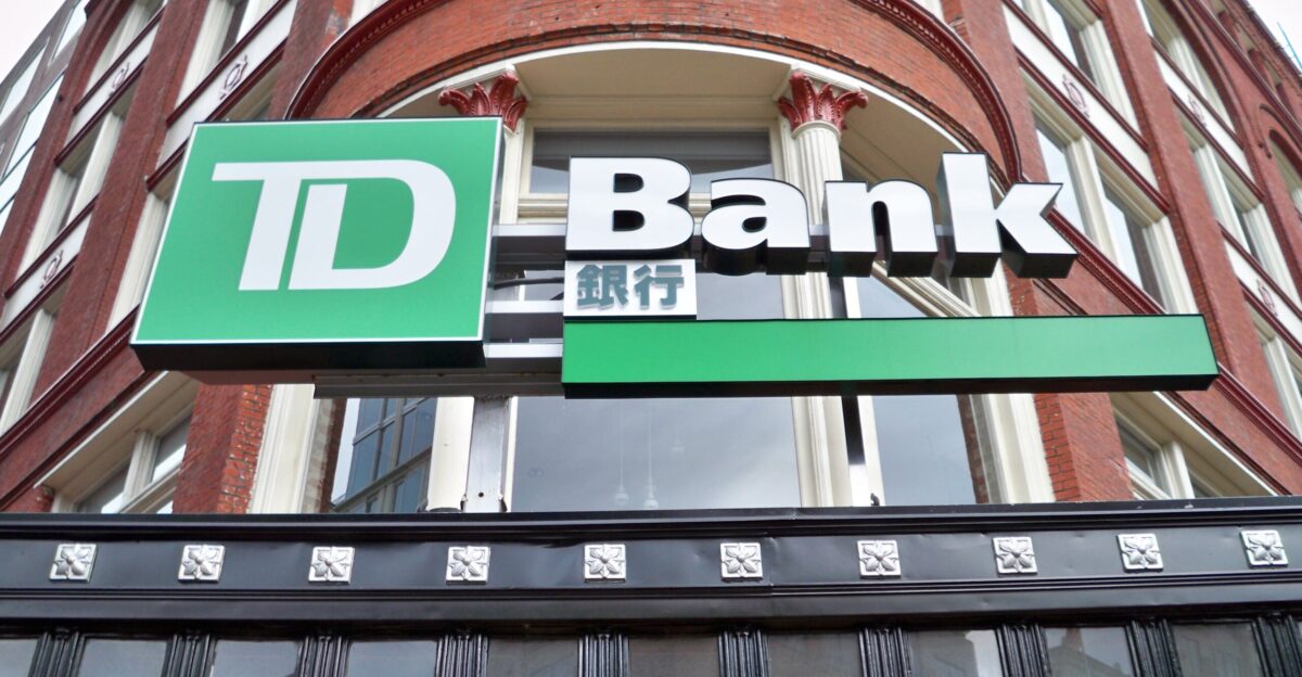 TD Bank branch in Chinatown in Washington D C on 7th street