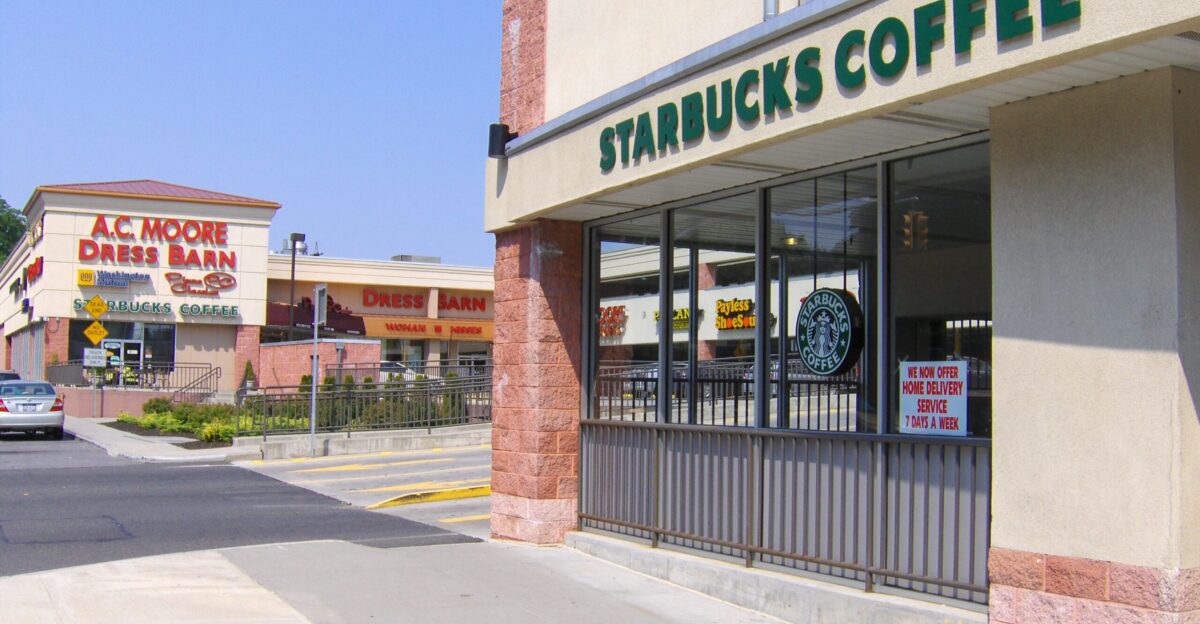 There are two Starbucks Coffee stores in this one small shopping center on Union Turnpike on the Glendale Forest Hills border in Queens One of them is set to close