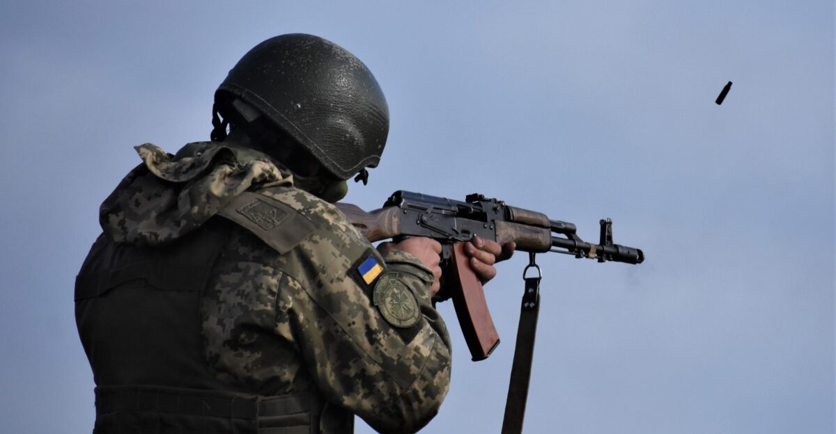 Ukraine soldiers conduct marksmanship training and small unit tactics during Rapid Trident 2019 Sept 21 2019 near Yavoriv Ukraine RT19 is an annual multinational exercise which involves approximately 3 700 personnel from 14 nations that supports joint combined interoperability among the partner militaries of Ukraine and the United States as well as Partnership for Peace nations and NATO allies U S Army National Guard photo by Staff Sgt Amanda H Johnson