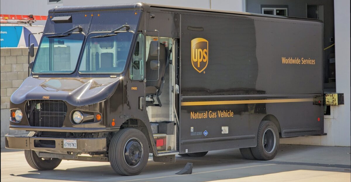 UPS Truck at the Betts Company loading dock in Fresno California