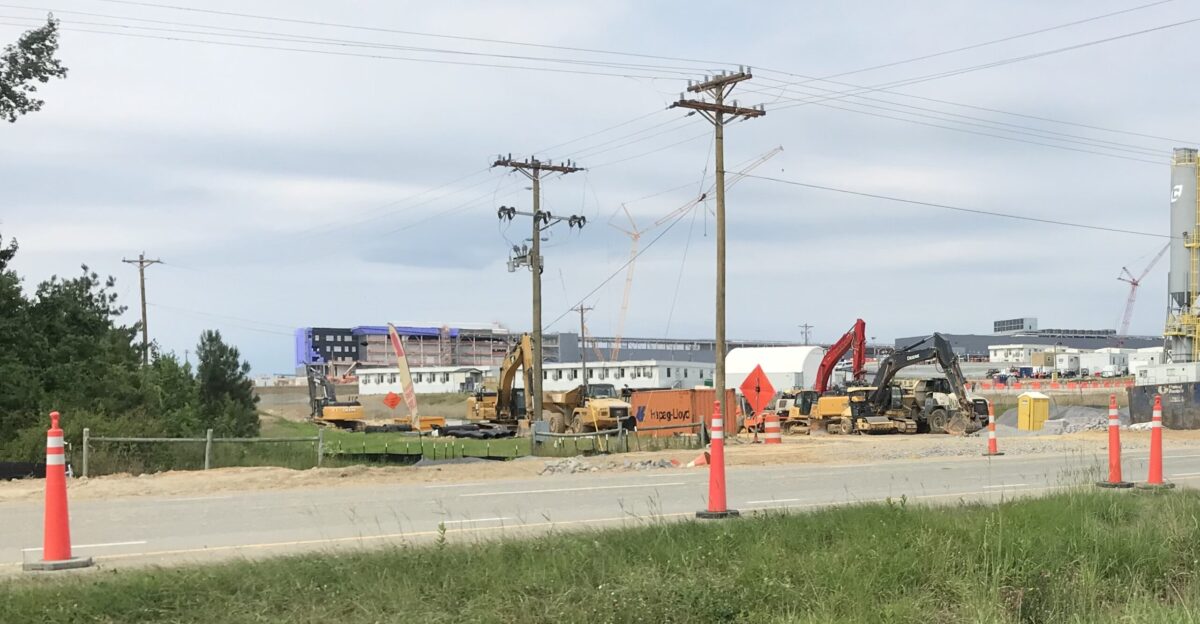 Wolfspeed manufacturing facility under construction in Chatham County North Carolina