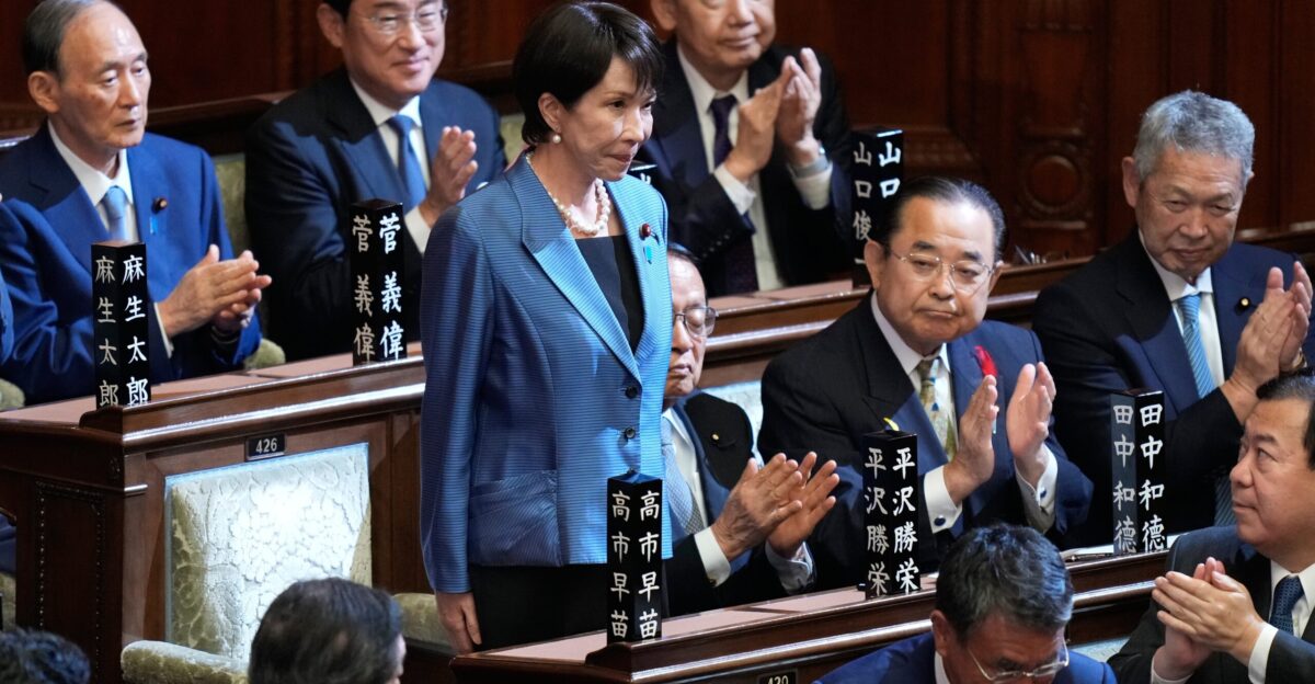 Japan s parliament elects Sanae Takaichi as nation s first female