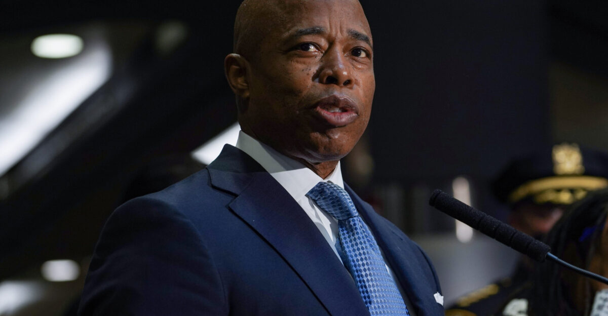 Governor Kathy Hochul Mayor Eric Adams and MTA Chair CEO Janno Lieber announce a Subway Safety Plan at Fulton Transit Center on Fri February 18 2022 Marc A Hermann MTA