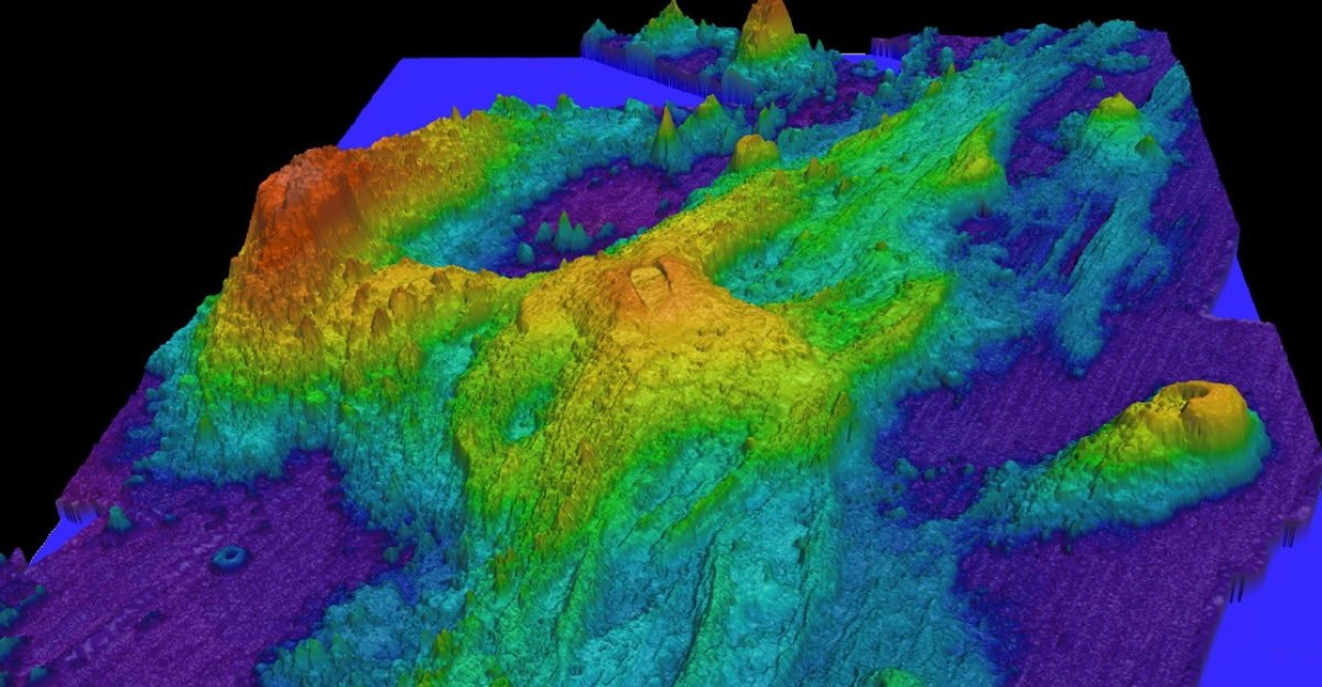 <p>Axial Volcano off the coast of Oregon on the Juan de Fuca Ridge.
</p>
<pre>   Image ID: map00384, Voyage To Inner Space - Exploring the Seas With NOAA Collect
</pre>
    Credit: NOAA Vents Program