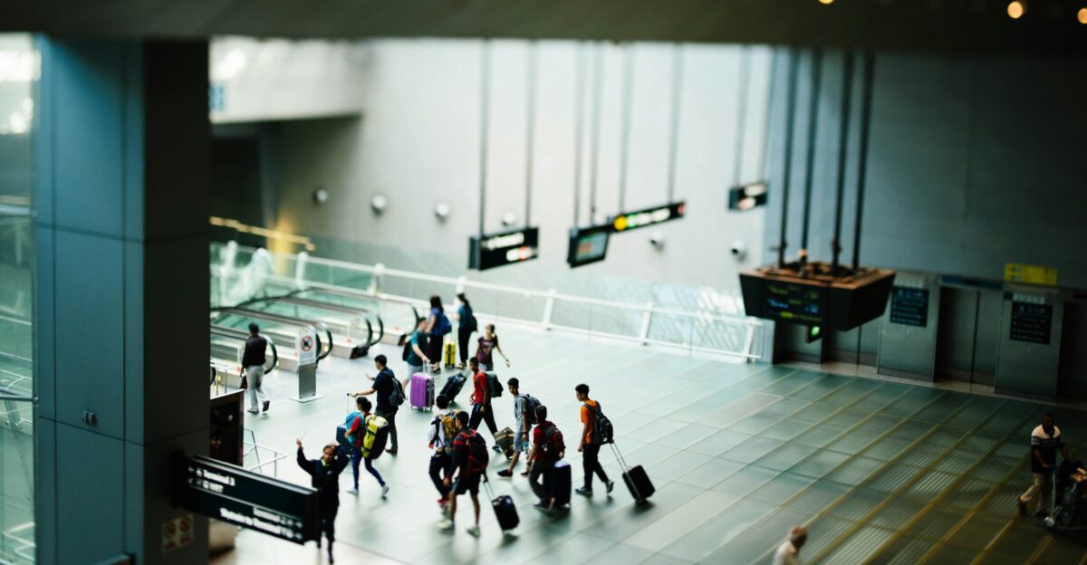 people walking inside establishment