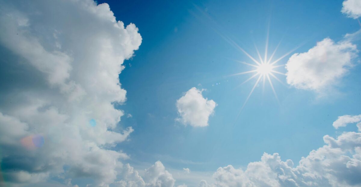 white and blue cloudy sky
