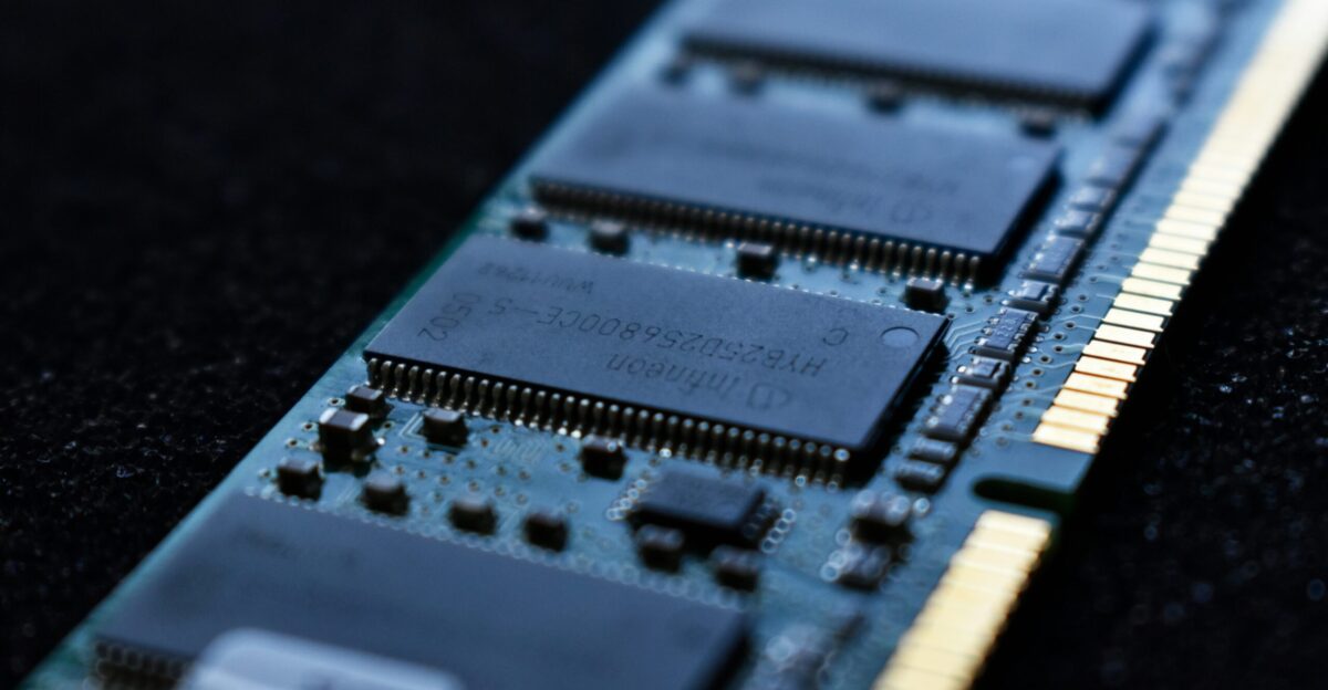 macro shot photo of a computer RAM