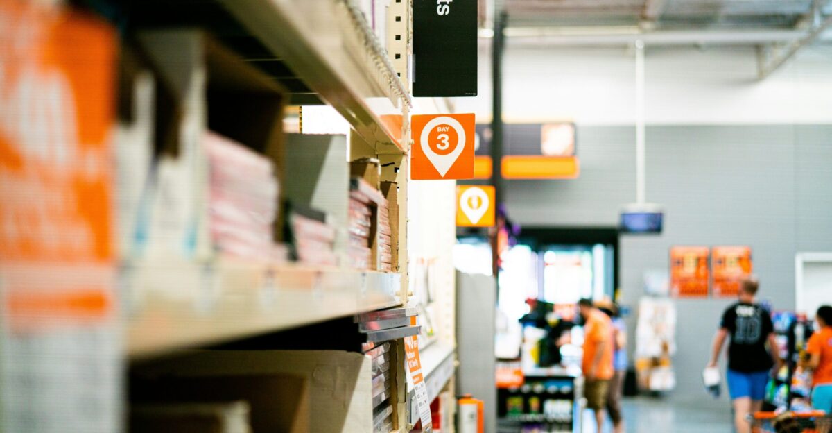 a store filled with lots of shelves filled with items