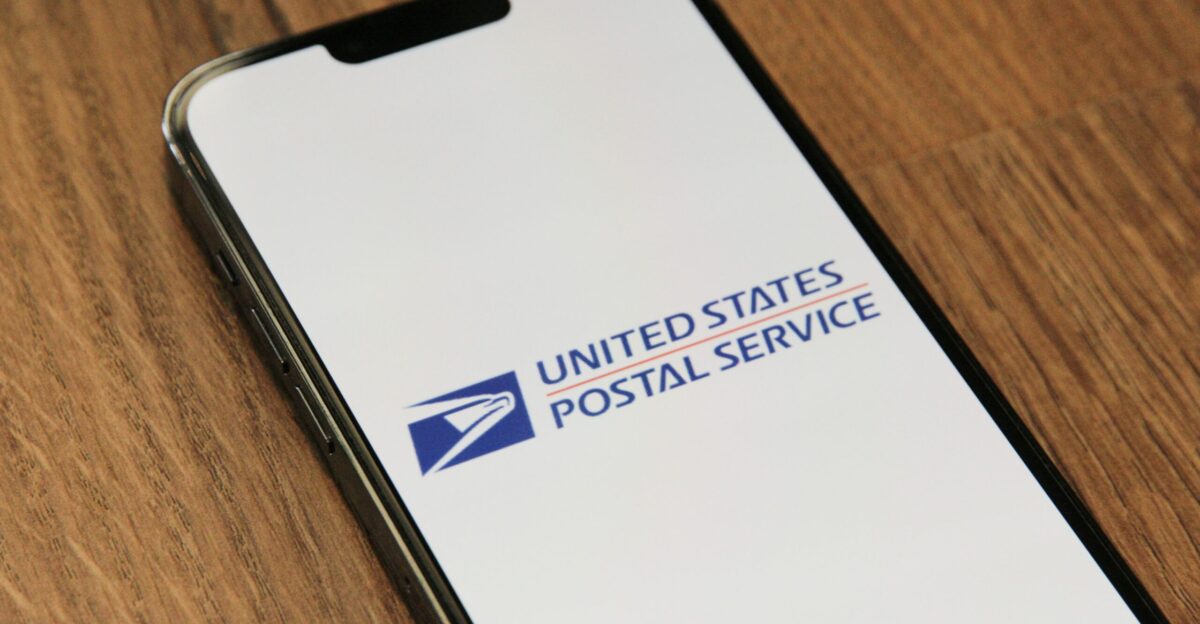 a phone with the united states postal service logo on it