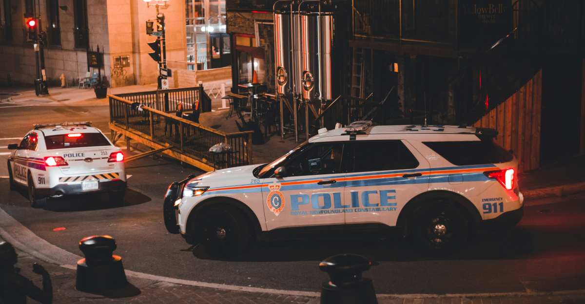 police cars on a street