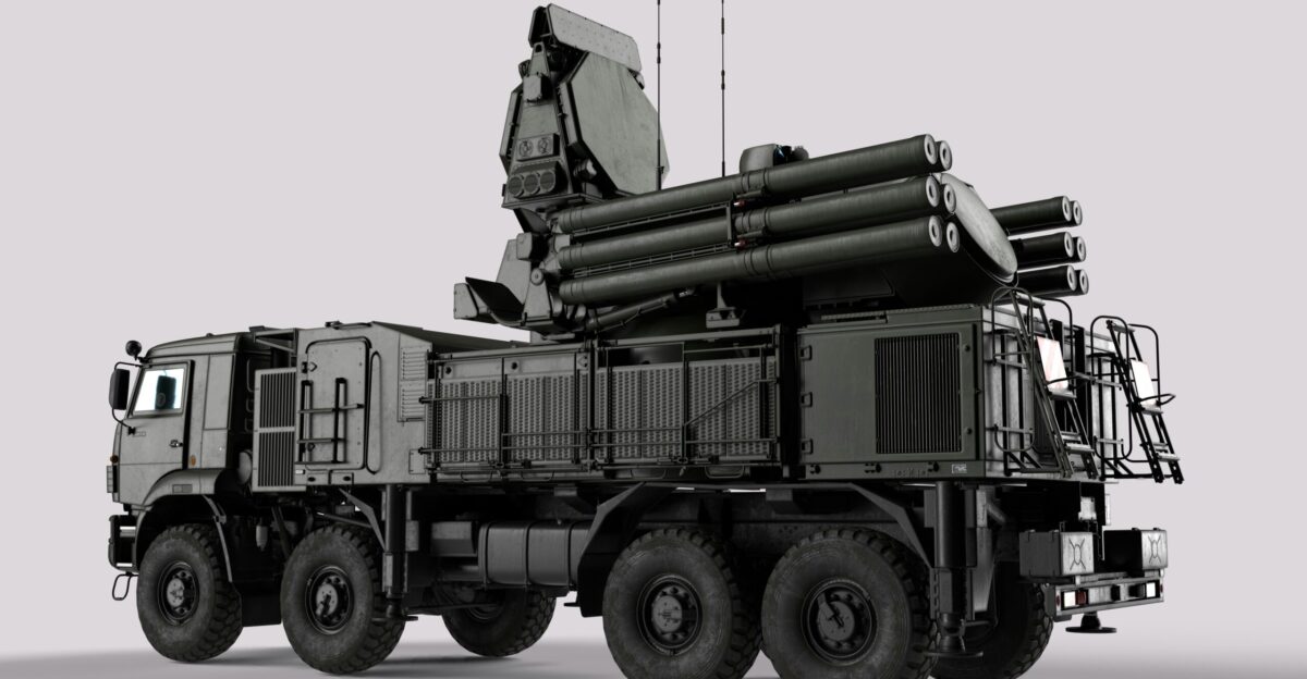 a large military truck with a missile on top of it