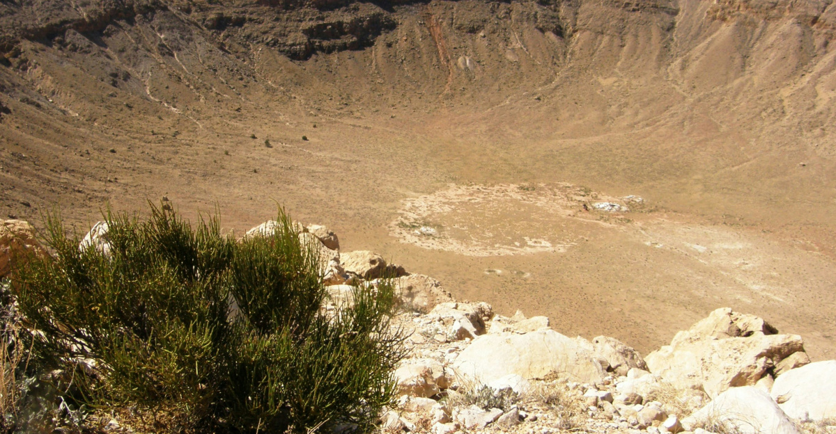 A view of a desert from a high point of view