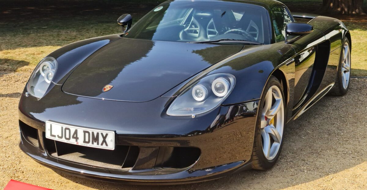 A Porsche Carrera GT taken at Hampton Court Concours 2021