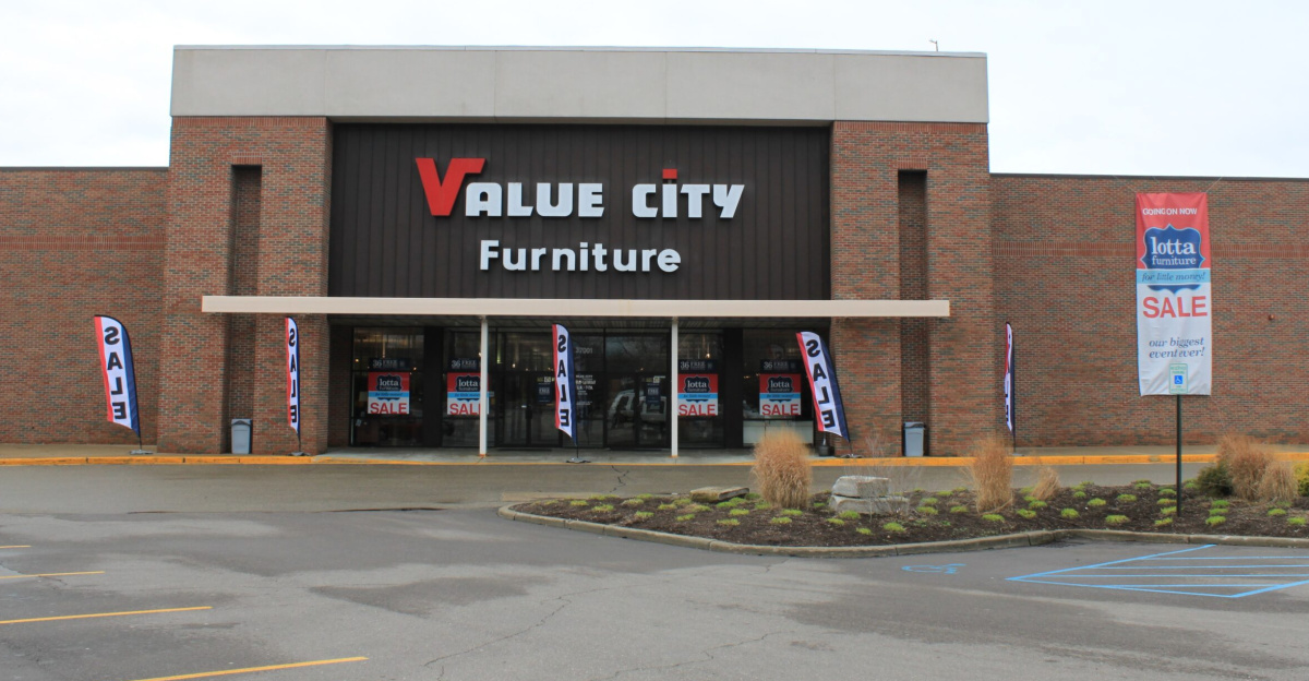 Value City furniture store, 37001 Warren Road, Westland, Michigan.